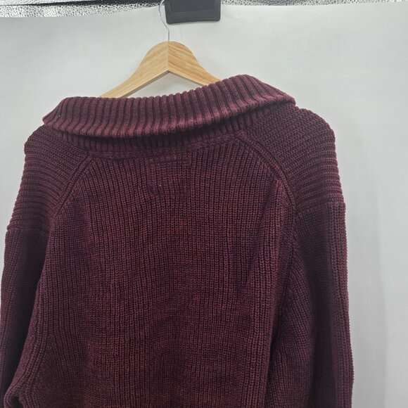Original Weatherproof Vintage Burgundy 100% Cotton Sweater Size XXL - Picture 3 of 13